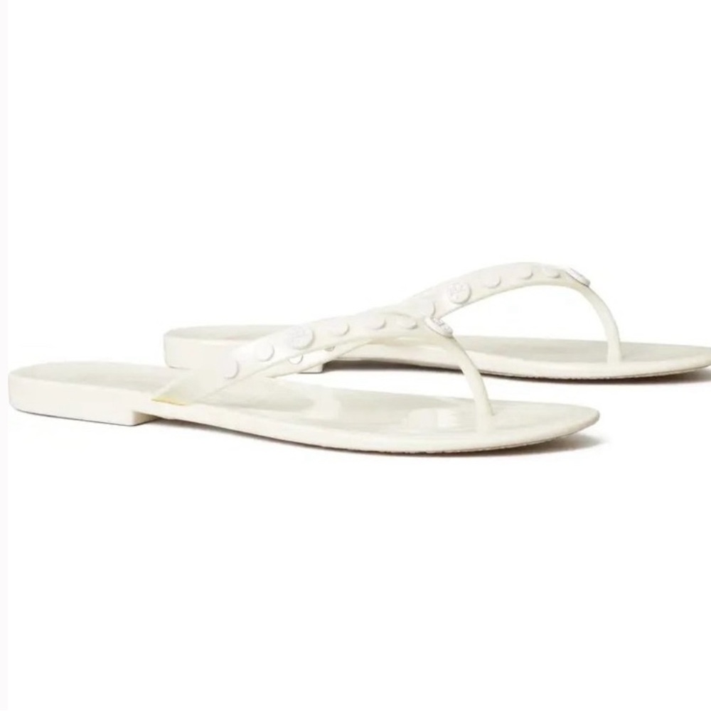 Tory Burch Studded Jelly Flip Flops